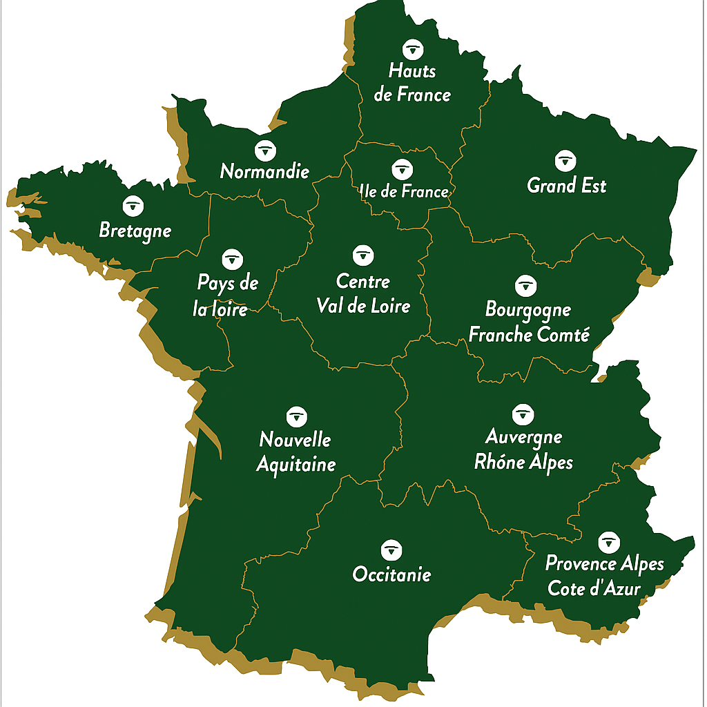 Carte de France des centres Théraform
